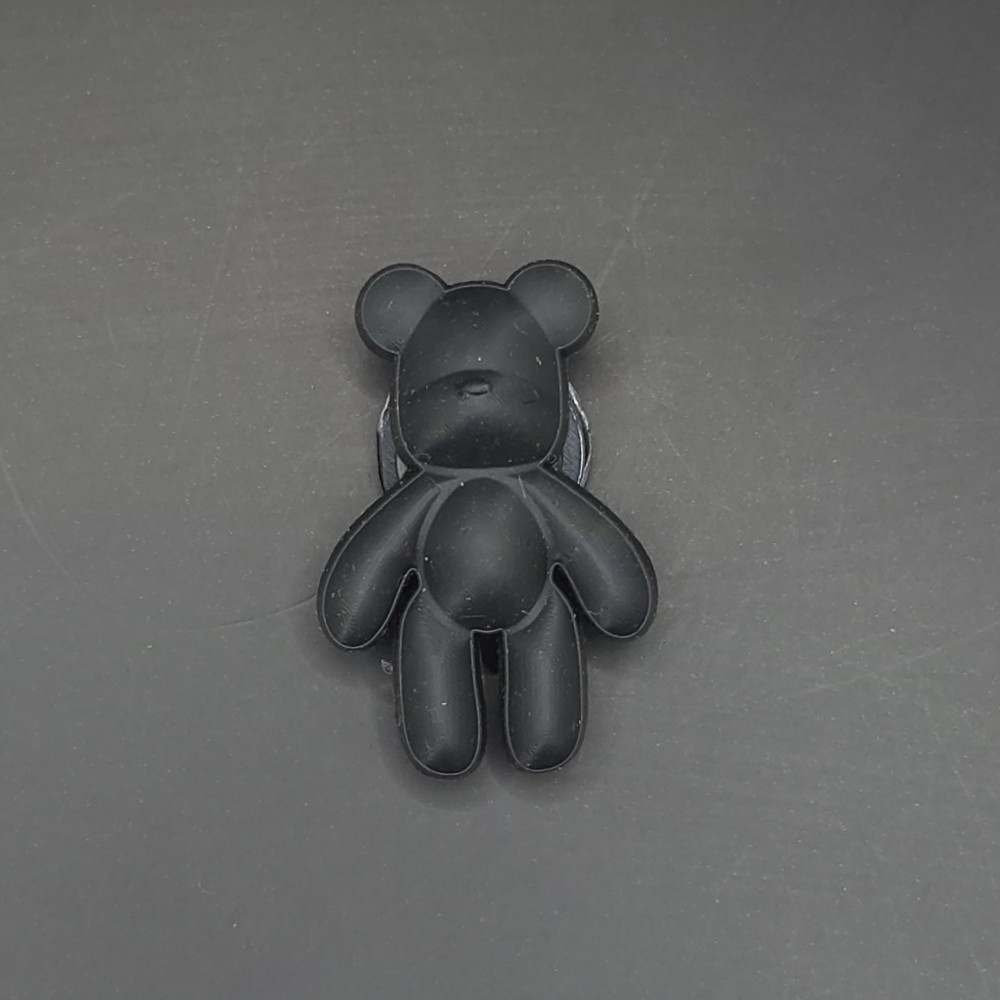 (5/$15) Black Teddy Bear Croc Charm